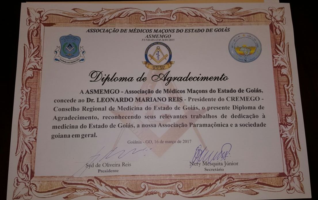 HOMENAGEM MAÇONARIA 16 03 17