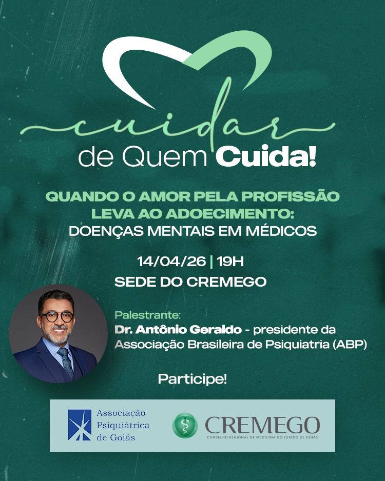 Atento à saúde mental dos médicos, Cremego vai lançar “Cuidar de Quem Cuida”