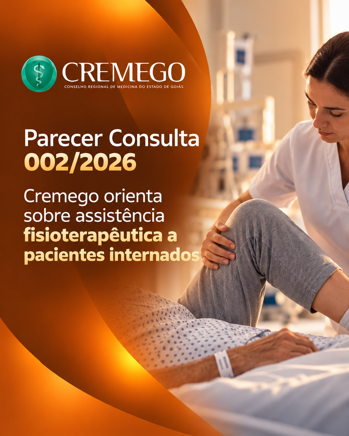 Parecer Consulta nº 002/2026 – Cremego orienta sobre assistência fisioterapêutica a pacientes internados
